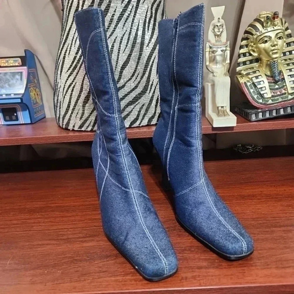 Paprika  Y2k Women's denim boots. Size 8 - Picture 8 of 10
